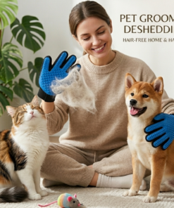 Amazing Pet Grooming Gloves for Deshedding & Massage