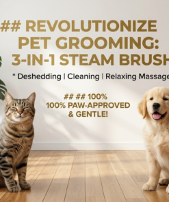 pet steam brush for deshedding bepety