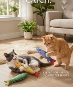 Premium Interactive Catnip Fish Toy for Cats - Durable and Safe Play Set