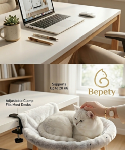 Premium Desk Cat Hammock - Heavy Duty Adjustable Cat Bed for Office Desk