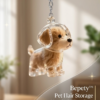 bepety pet memorial keychain clear fur storage capsule keepsake