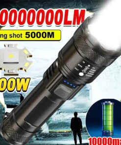 High Strong Power Led Flashlights 2000LM Tactical Torch with Display Light USB Charging Camping Fishing Emergency Zoom Lantern