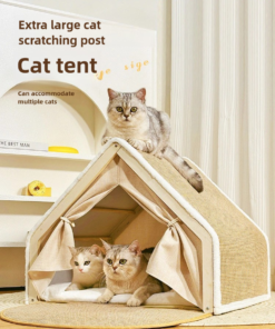 CozyClaw™ Foldable Sisal Cat House