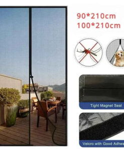 Magnetic Door Curtain - Auto-Close Anti-Mosquito Screen with No Drilling Installation (100x210cm)