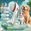 elf-cleaning button pet brush for reducing shedding and gentle grooming